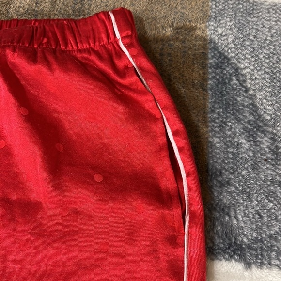 Victoria’s Secret Red Polka Dot Satin PJ Sleepwear Pants Size Large - Picture 6 of 8